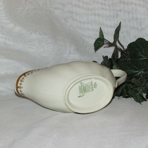 Vintage Gravy Boat Grindley Cream Petal Tan Black Band Dinnerware - Picture 3 of 7